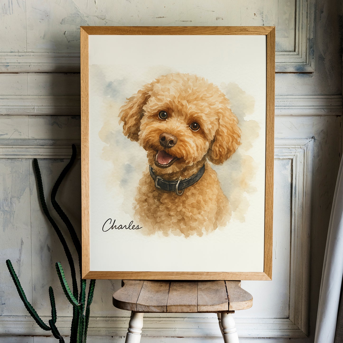 Custom Pet Portrait Poster | Turn Your Pet Photo Into A Watercolor Style Drawing