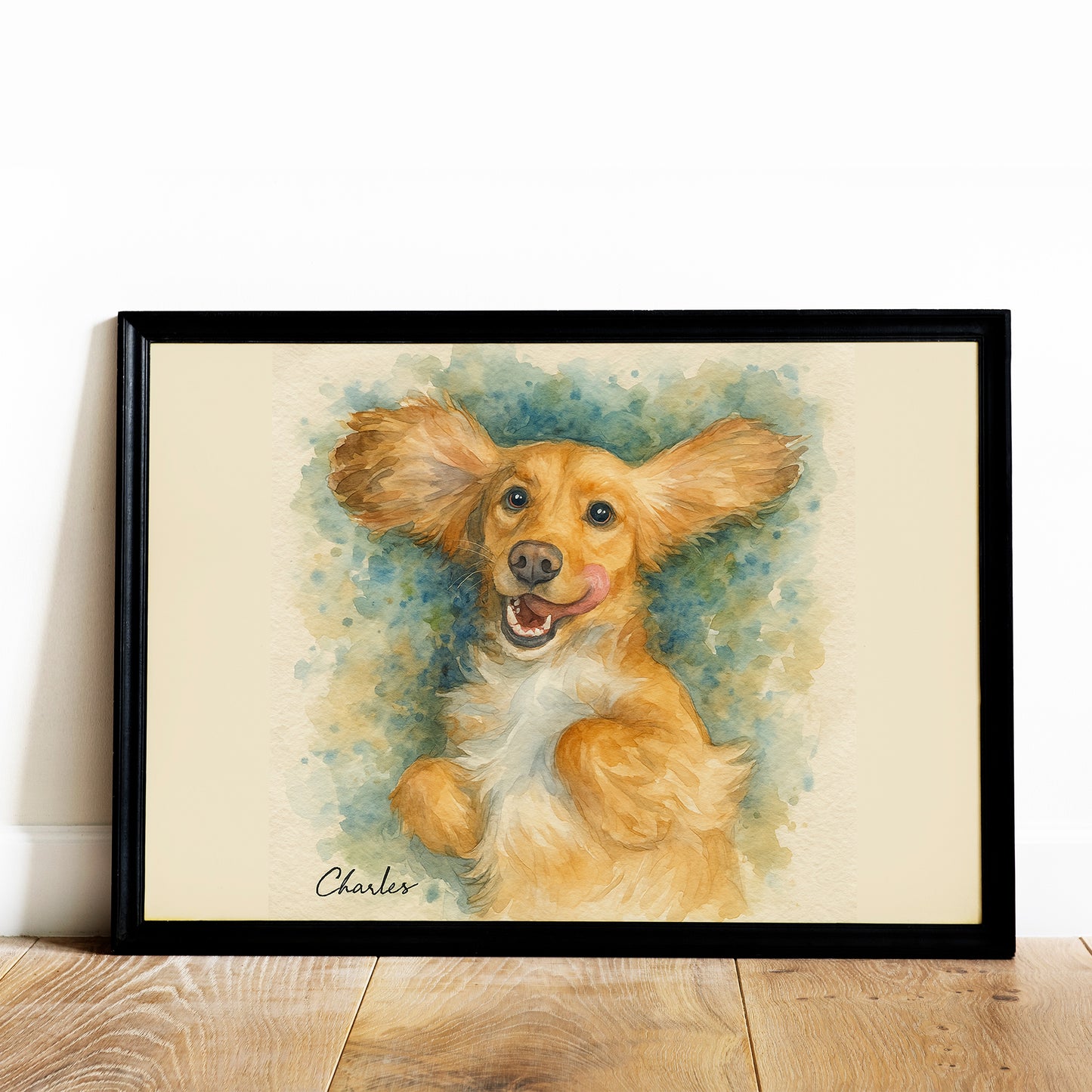 Custom Pet Portrait Poster | Turn Your Pet Photo Into A Watercolor Style Drawing