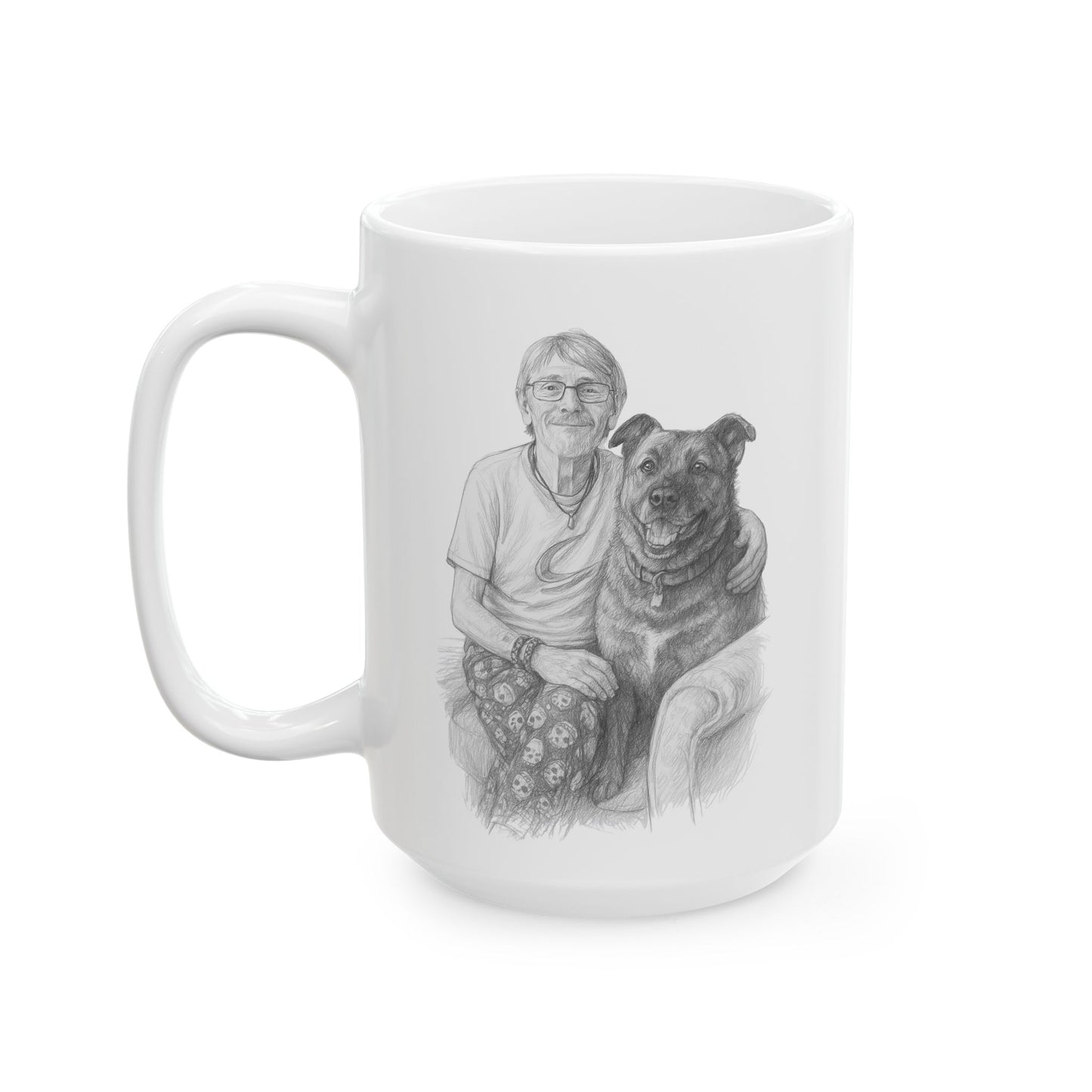 Ceramic Mug with Custom Pet Portrait