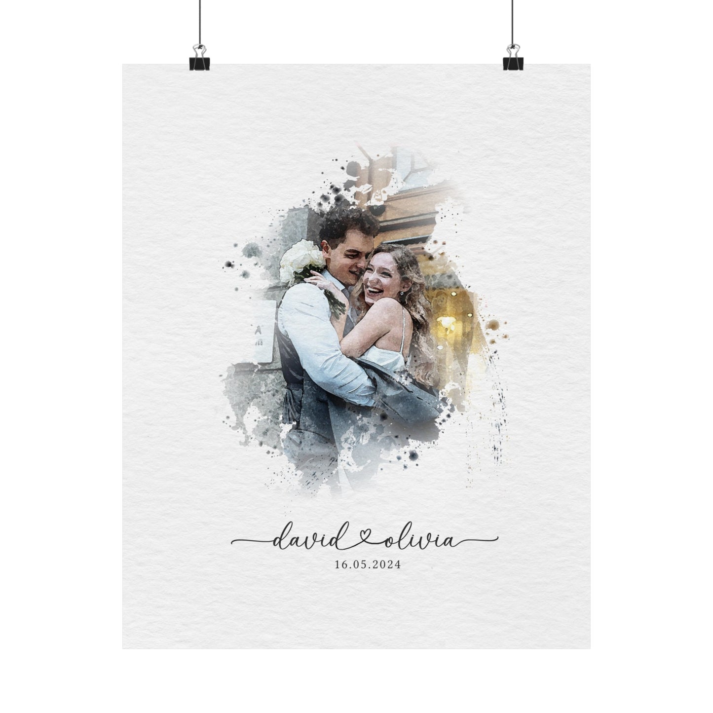 customized couple drawing