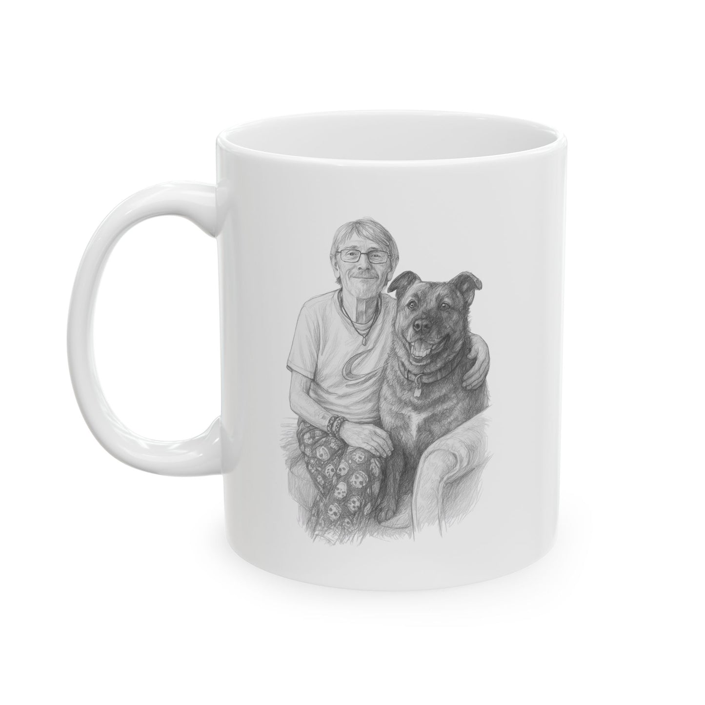 Ceramic Mug with Custom Pet Portrait