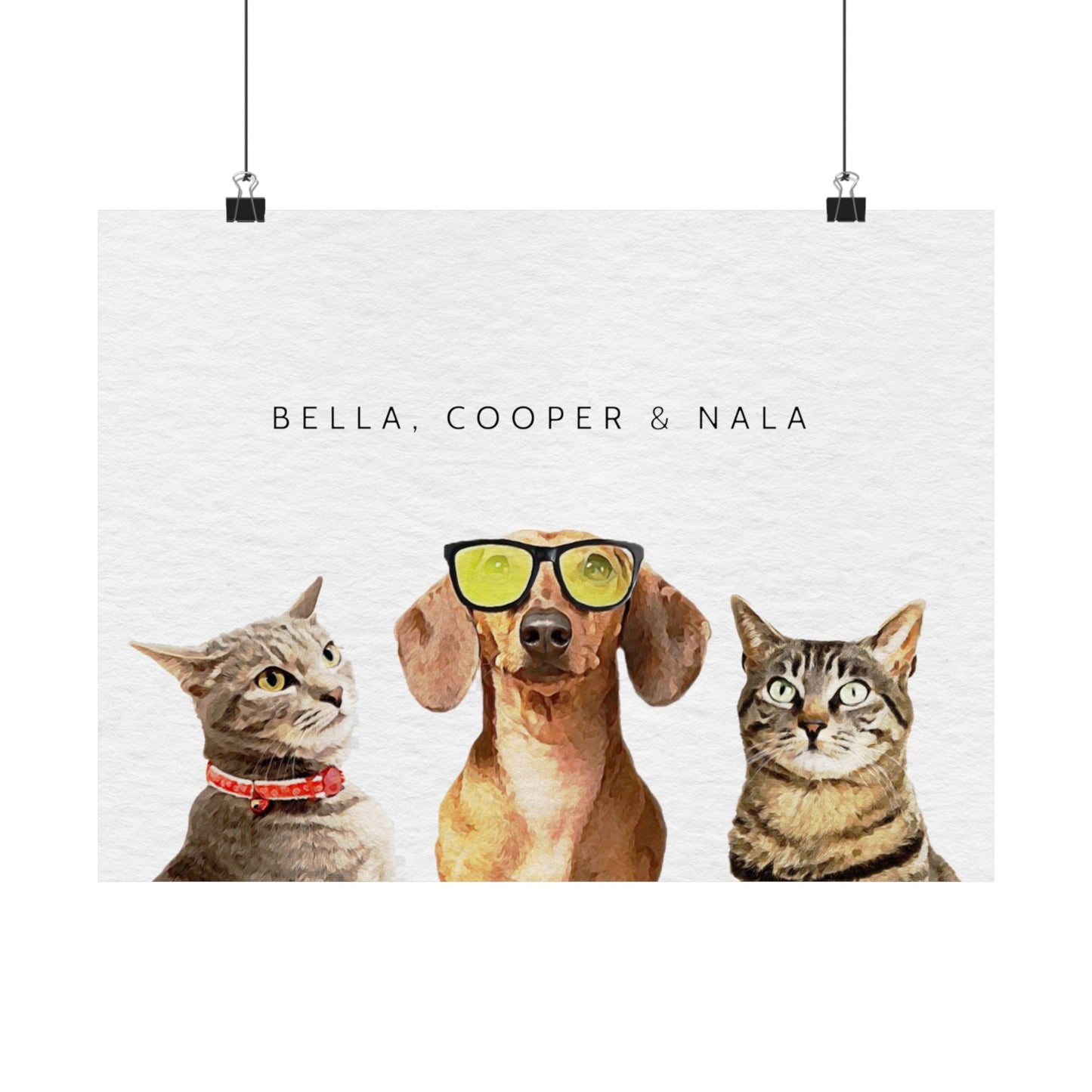 Custom Watercolor Pet Portrait Print from Photo