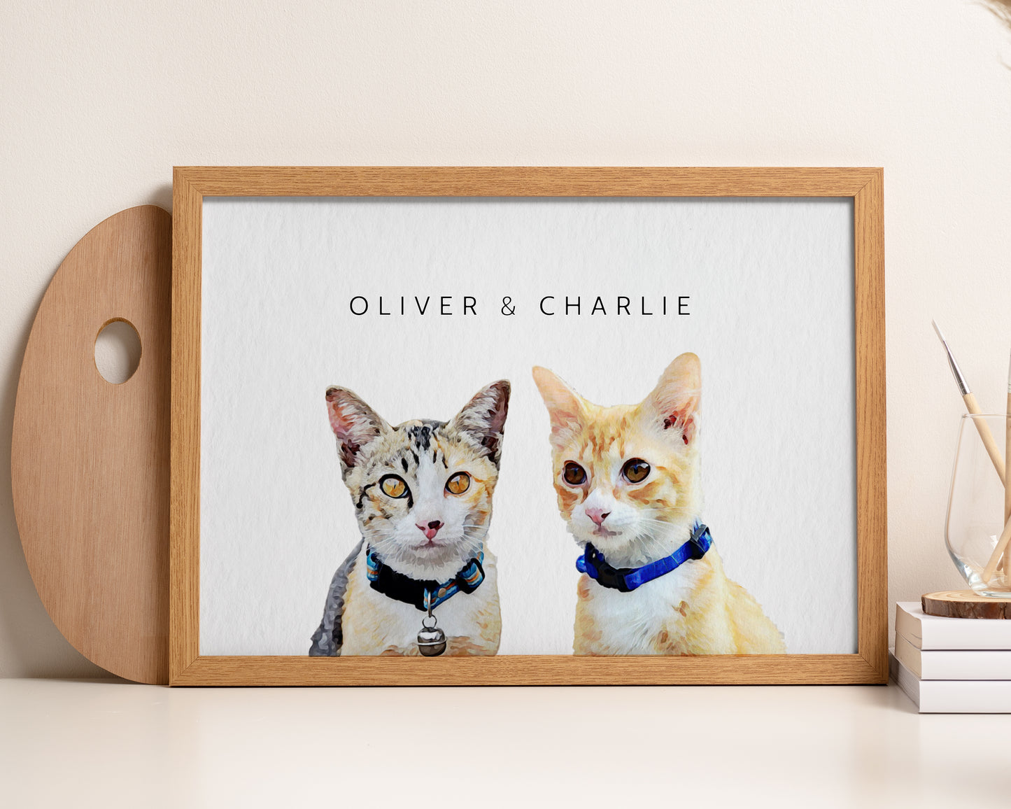Custom Watercolor Pet Portrait Print from Photo