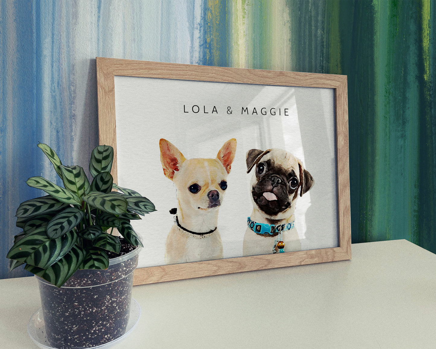 Custom Watercolor Pet Portrait Print from Photo