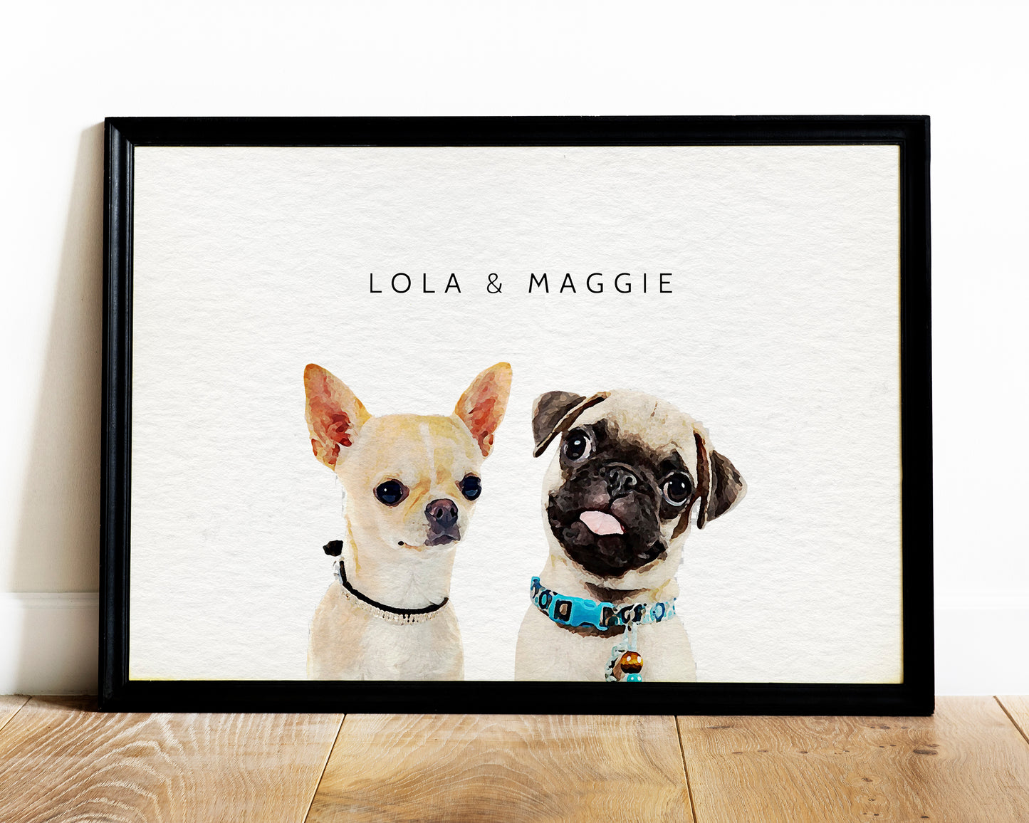 Custom Watercolor Pet Portrait Print from Photo