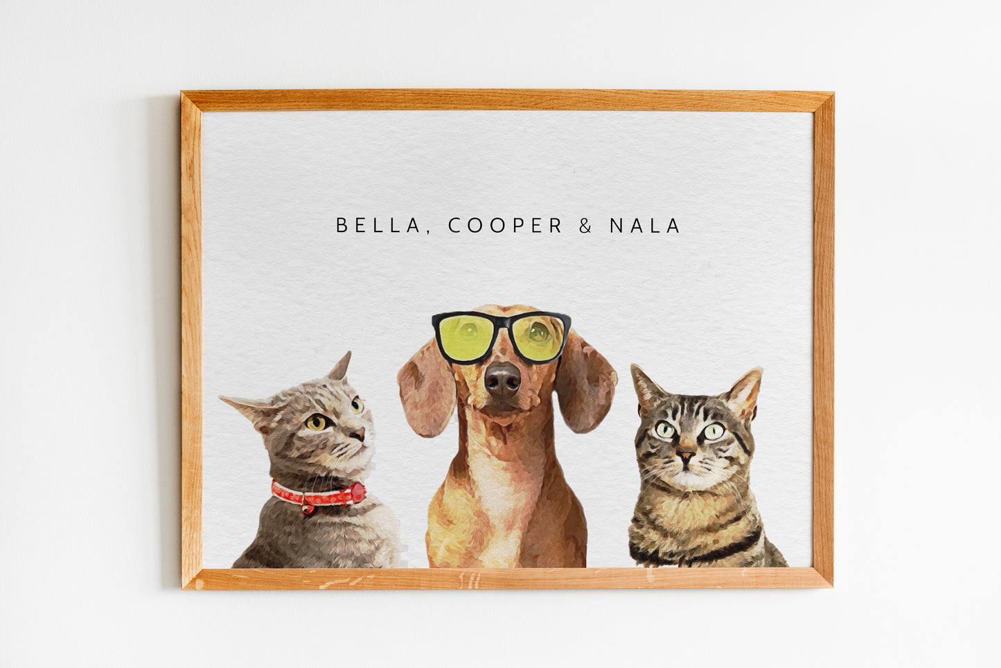 Custom Watercolor Pet Portrait Print from Photo
