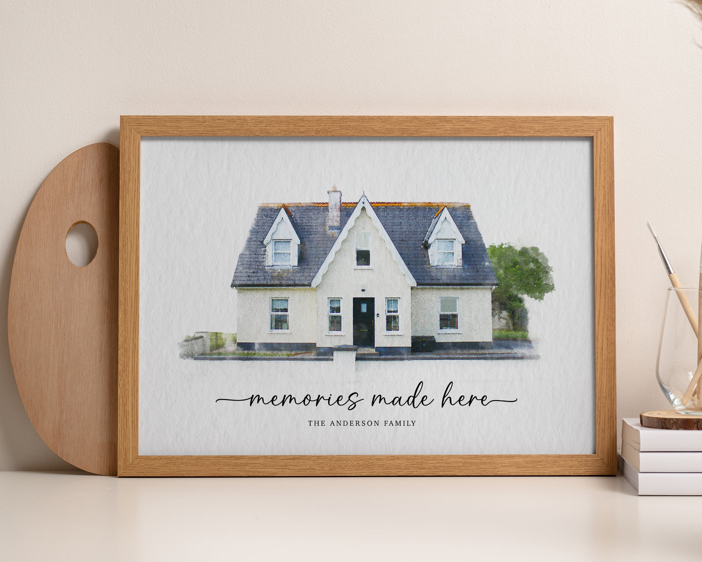 watercolor house painting