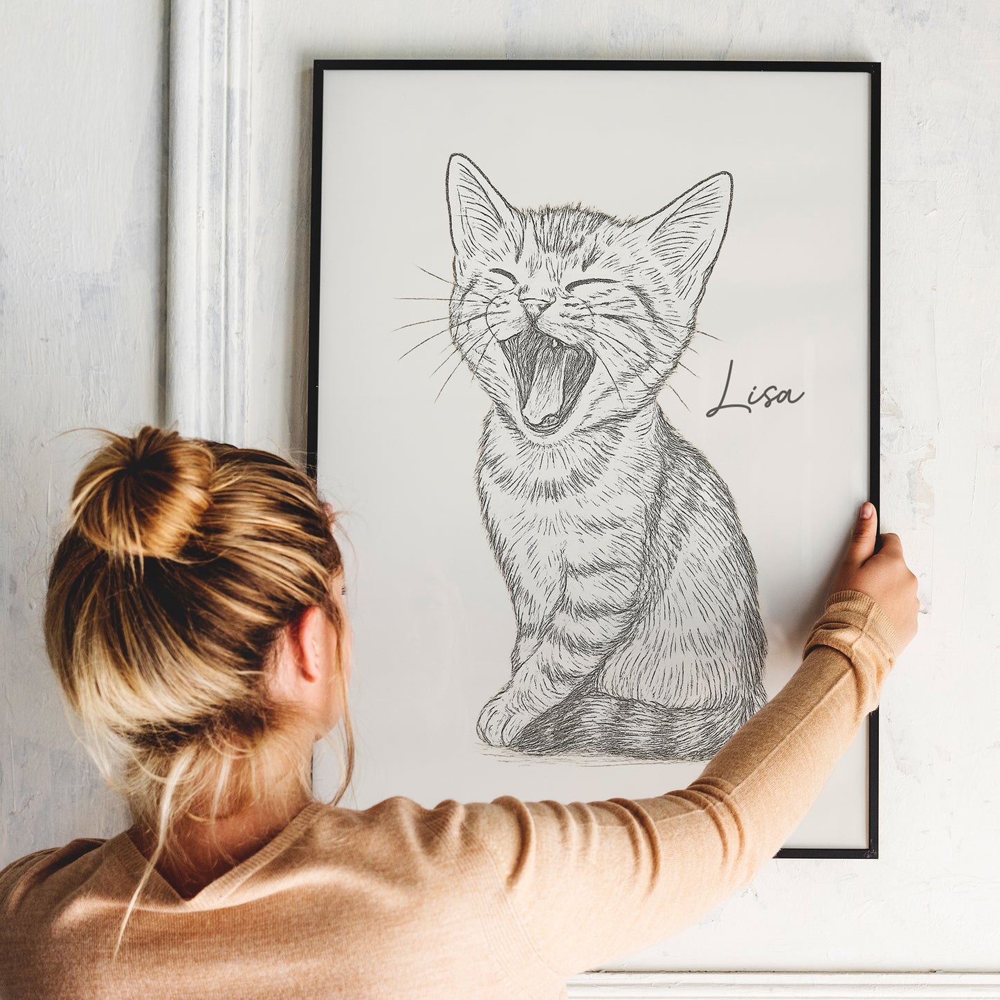 Custom Pet Portrait Poster | Turn Your Pet Photo Into A Watercolor Style Drawing