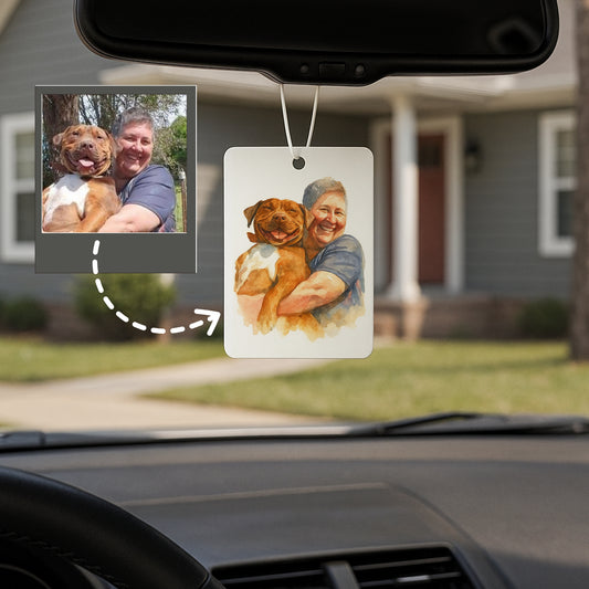 Custom Pet Portrait Car Air Freshener