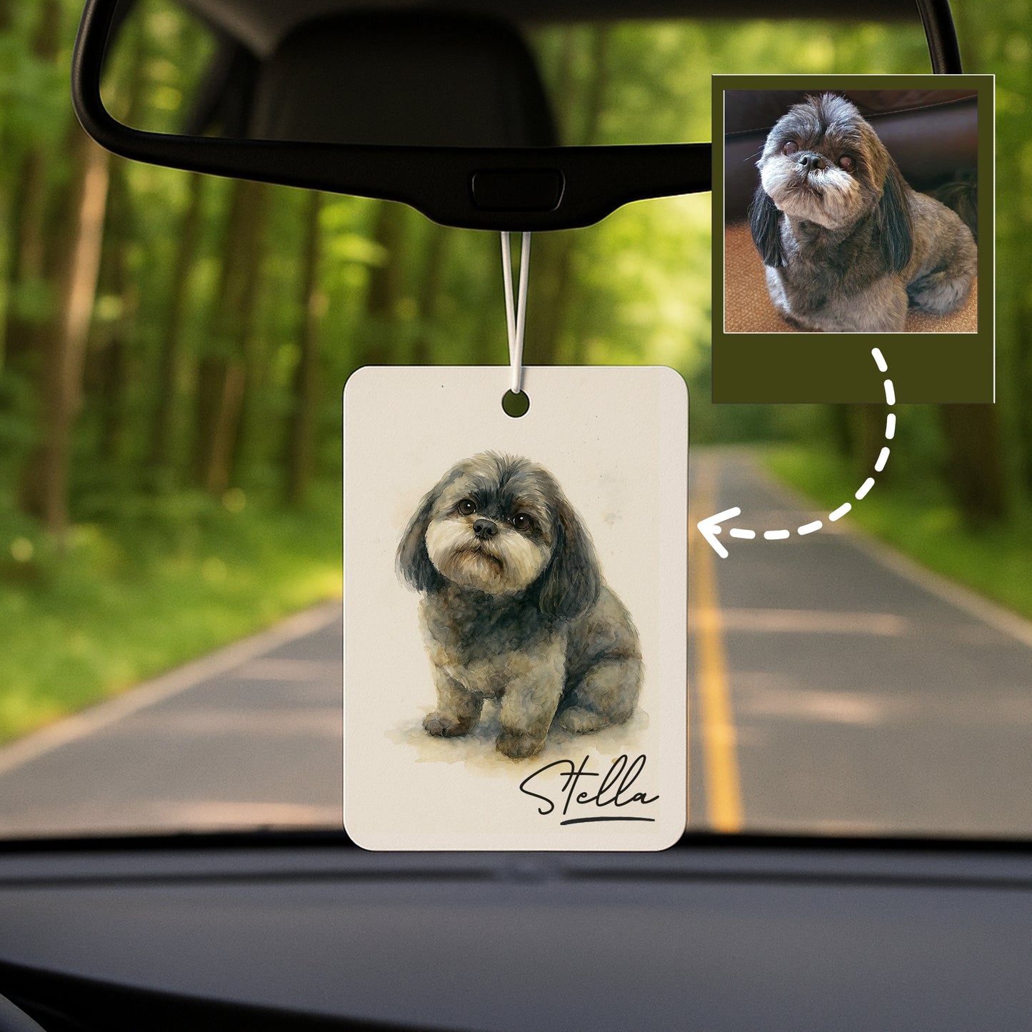 Custom Pet Portrait Car Air Freshener